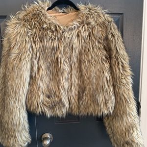 Sparkle & Fade - Faux Fur Coat - Size Medium